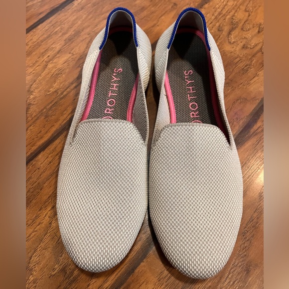 Rothys The Loafer Linen shoes womens 10.5 (run small fit, 8.5-9) beige slip on - Picture 3 of 12